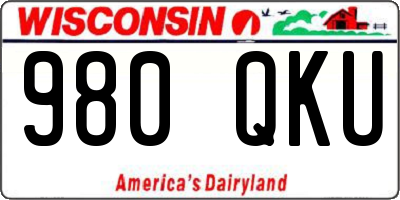 WI license plate 980QKU