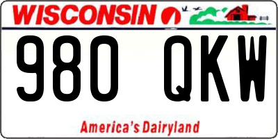 WI license plate 980QKW