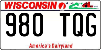 WI license plate 980TQG