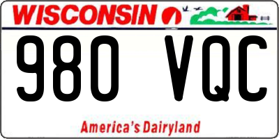 WI license plate 980VQC
