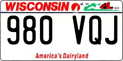 WI license plate 980VQJ