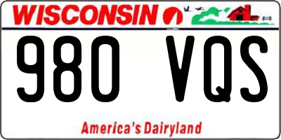 WI license plate 980VQS