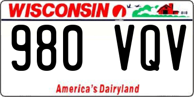 WI license plate 980VQV