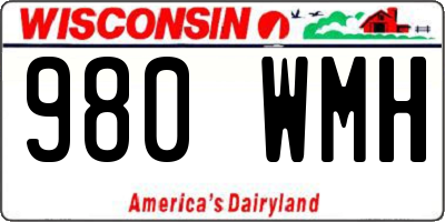 WI license plate 980WMH