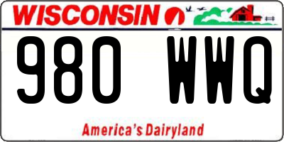 WI license plate 980WWQ