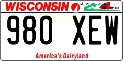 WI license plate 980XEW