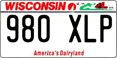 WI license plate 980XLP