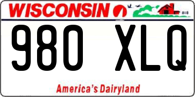 WI license plate 980XLQ
