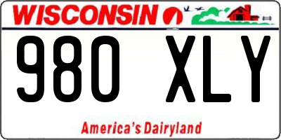 WI license plate 980XLY