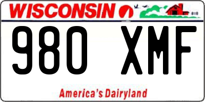 WI license plate 980XMF