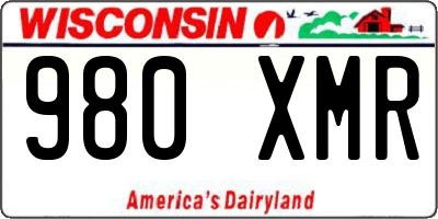 WI license plate 980XMR