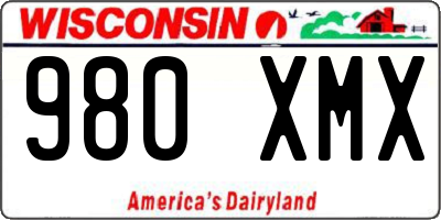 WI license plate 980XMX