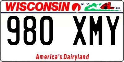 WI license plate 980XMY