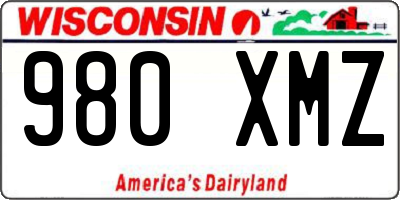WI license plate 980XMZ