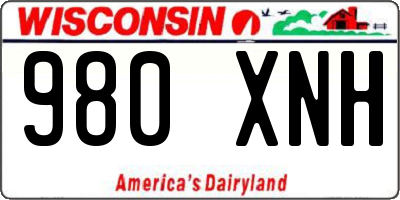WI license plate 980XNH