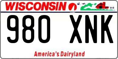 WI license plate 980XNK