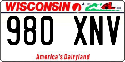 WI license plate 980XNV