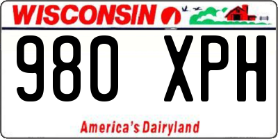WI license plate 980XPH