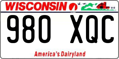 WI license plate 980XQC