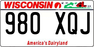 WI license plate 980XQJ