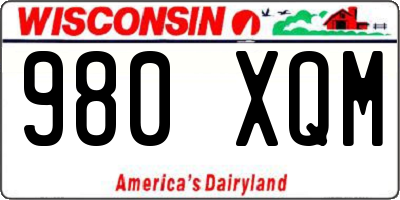 WI license plate 980XQM