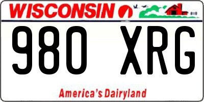 WI license plate 980XRG
