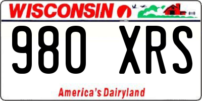 WI license plate 980XRS