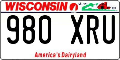 WI license plate 980XRU