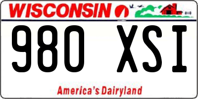 WI license plate 980XSI