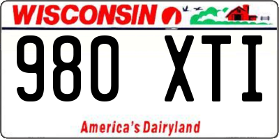 WI license plate 980XTI