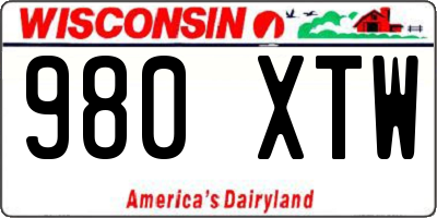 WI license plate 980XTW