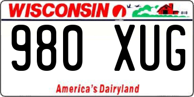 WI license plate 980XUG