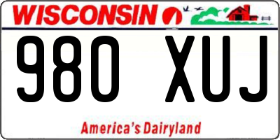 WI license plate 980XUJ