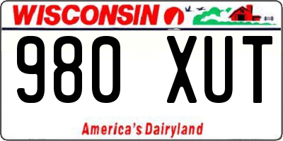 WI license plate 980XUT