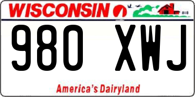 WI license plate 980XWJ