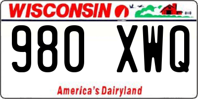 WI license plate 980XWQ