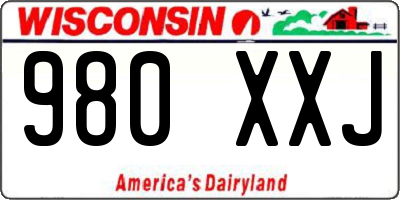 WI license plate 980XXJ