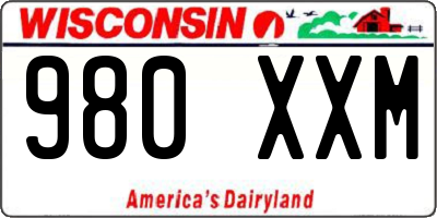WI license plate 980XXM
