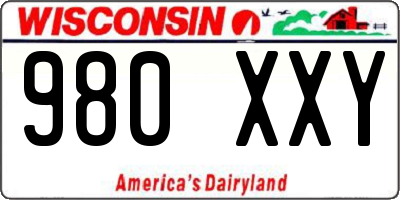 WI license plate 980XXY