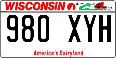 WI license plate 980XYH