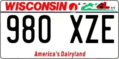 WI license plate 980XZE