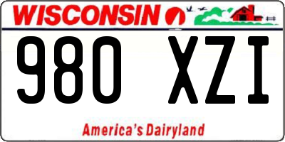 WI license plate 980XZI