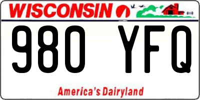 WI license plate 980YFQ