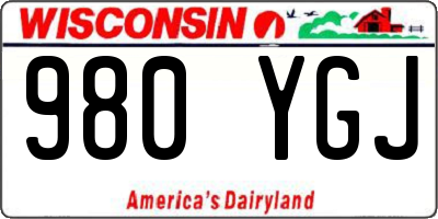 WI license plate 980YGJ