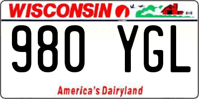 WI license plate 980YGL