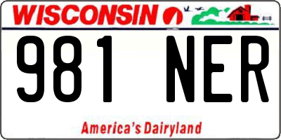 WI license plate 981NER