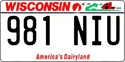 WI license plate 981NIU
