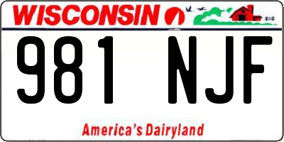 WI license plate 981NJF