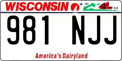 WI license plate 981NJJ