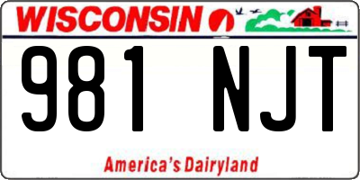 WI license plate 981NJT
